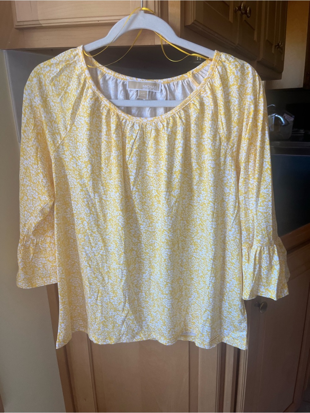 Michael Kors Yellow Top, L